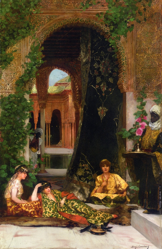 Harem Women, vintage artwork by Benjamin Constant, 12x8" (A4) Poster