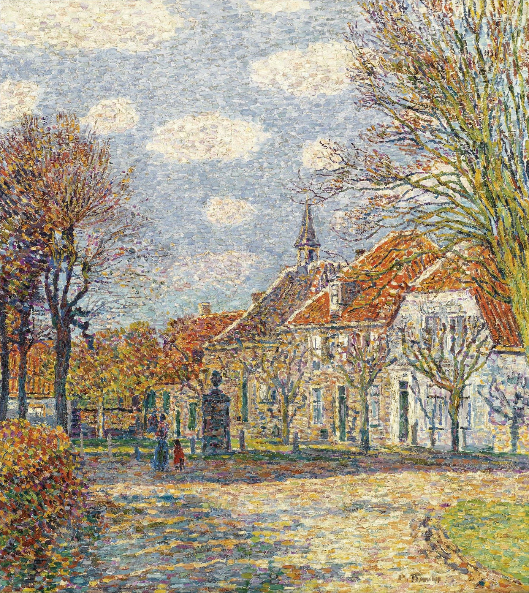 The Town Hall in St. Anna, vintage artwork by Paul Baum, 12x8" (A4) Poster