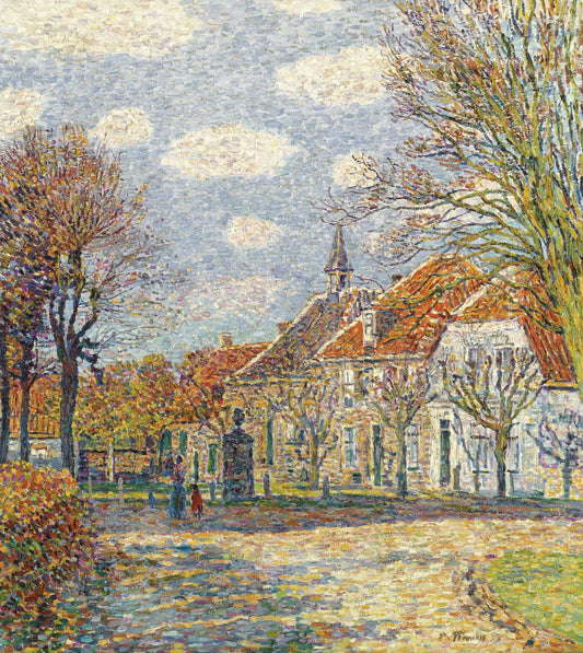 The Town Hall in St. Anna, vintage artwork by Paul Baum, 12x8" (A4) Poster