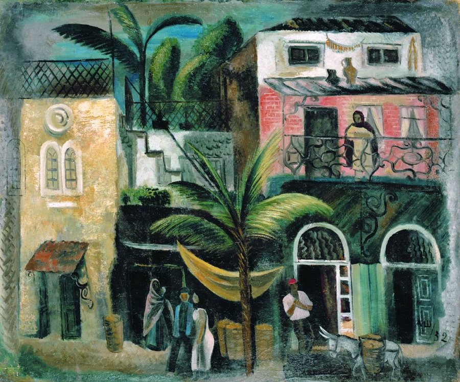 Oriental Scene, vintage artwork by Alexander Shevchenko, 12x8" (A4) Poster