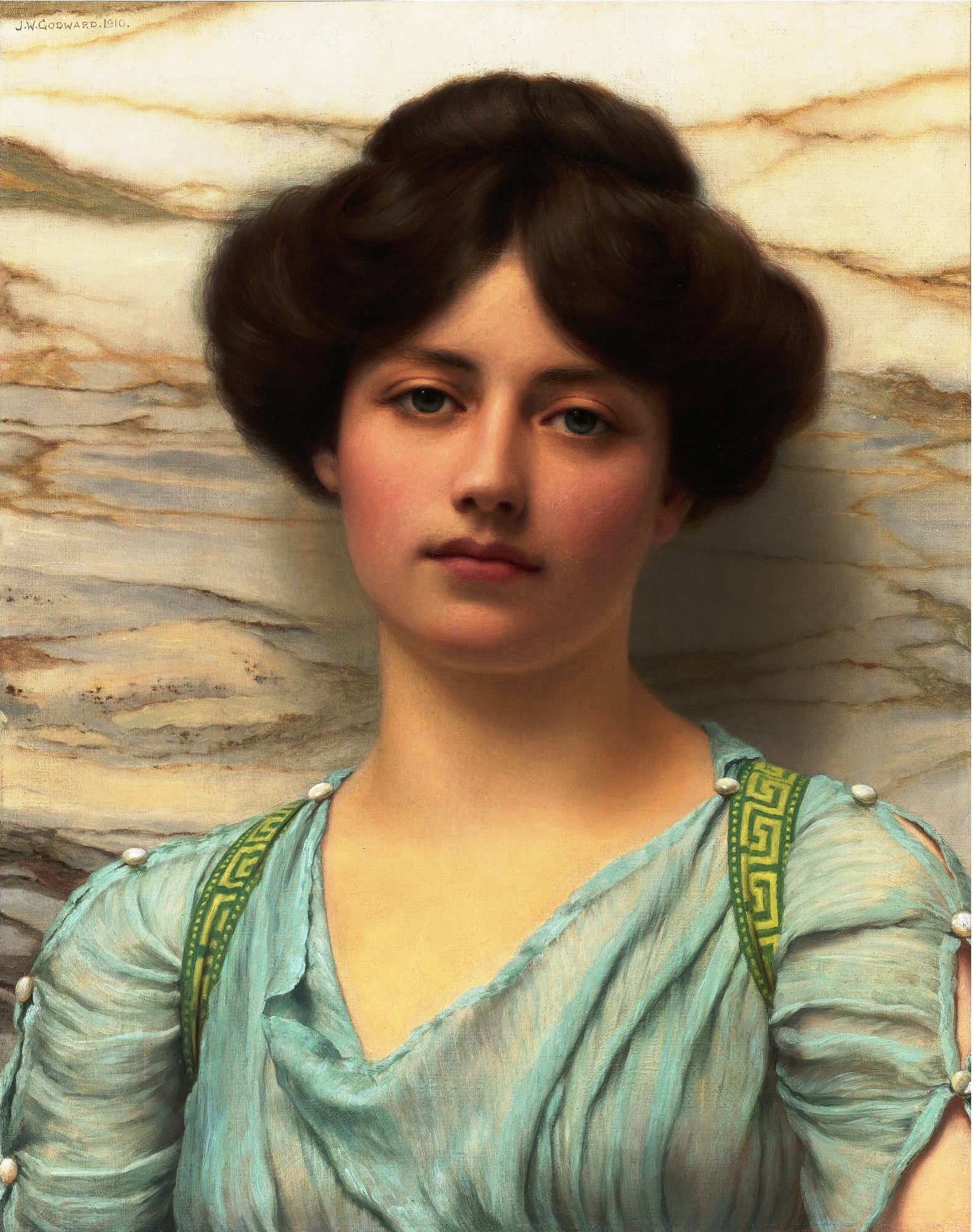Carina, vintage artwork by John William Godward, 12x8" (A4) Poster