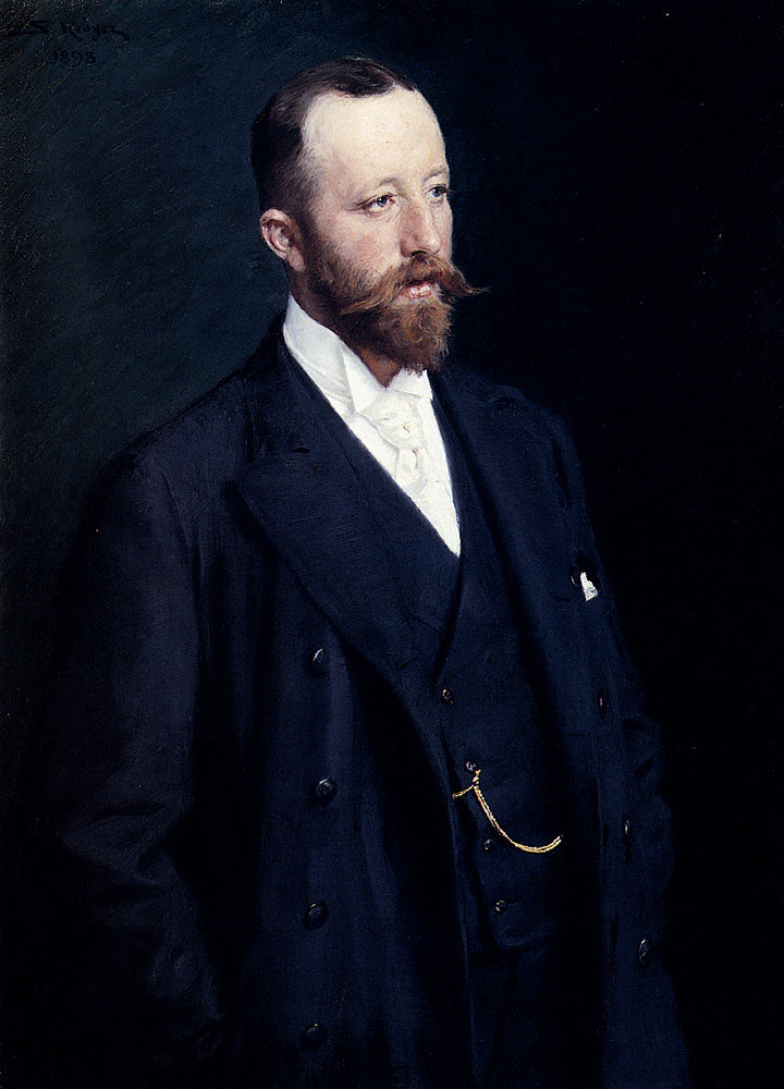 Portrait Of A Gentleman, vintage artwork by Peder Severin Kroyer, 12x8" (A4) Poster