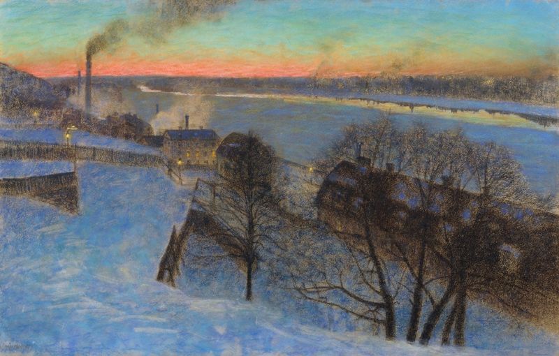ing in February, Riddarfjarden, Stockholm by Eugene Jansson,A3(16x12")Poster