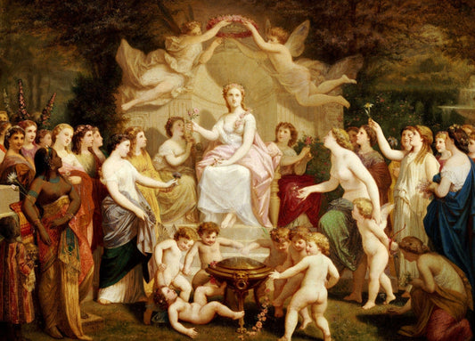 Allegory of Spring, vintage artwork by Henri Pierre Picou, 12x8" (A4) Poster