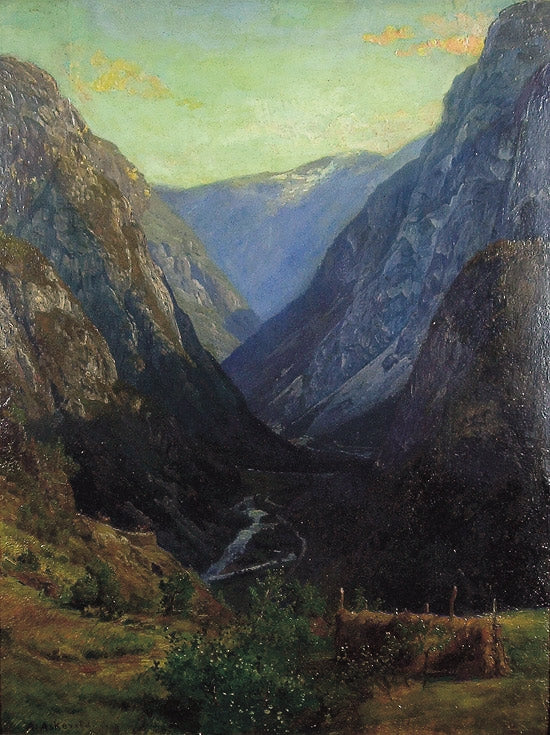 From Stalheim, vintage artwork by Anders Monsen Askevold, 12x8" (A4) Poster