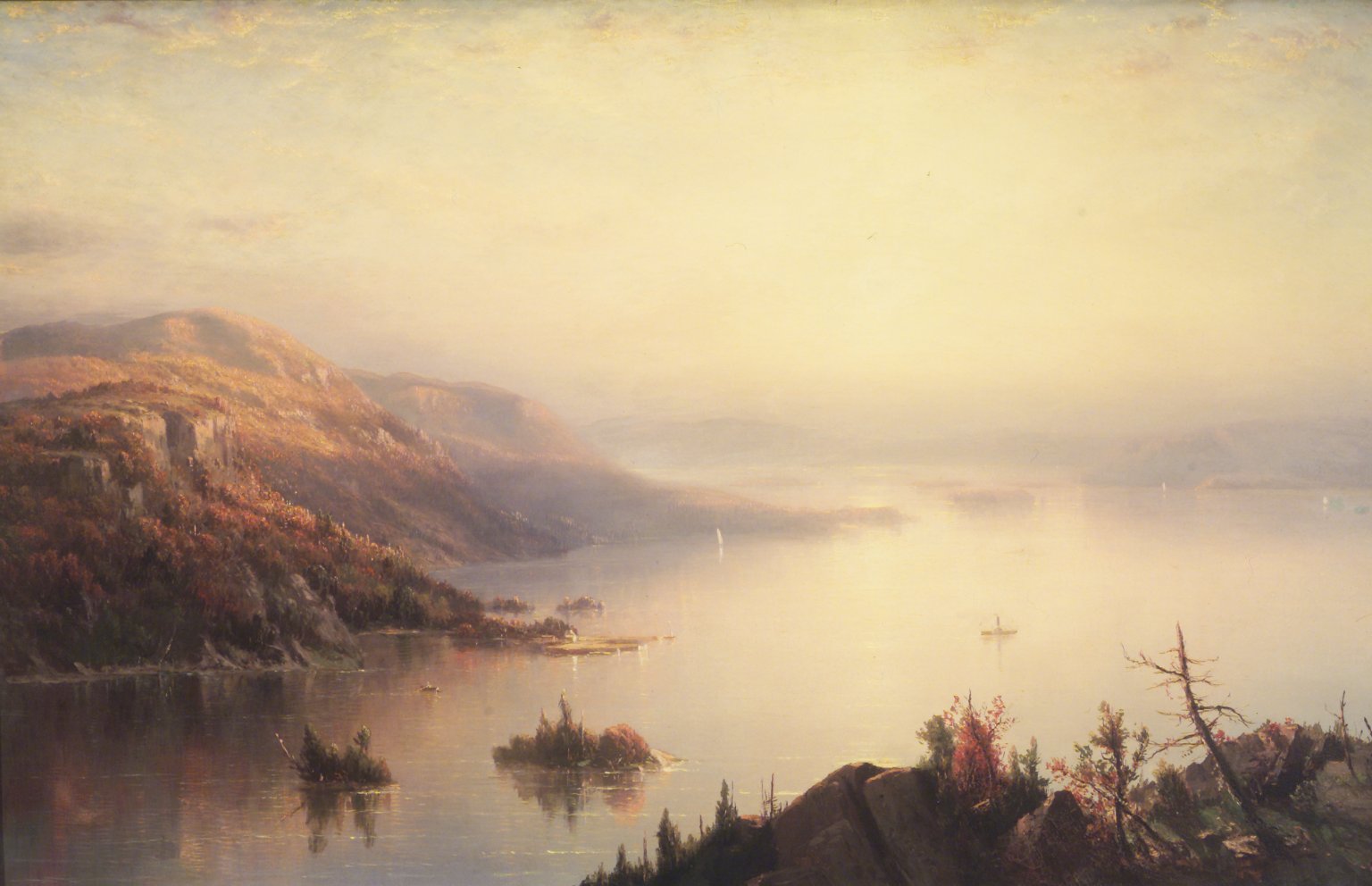 Lake George, vintage artwork by Regis François Gignoux, A3 (16x12") Poster Print