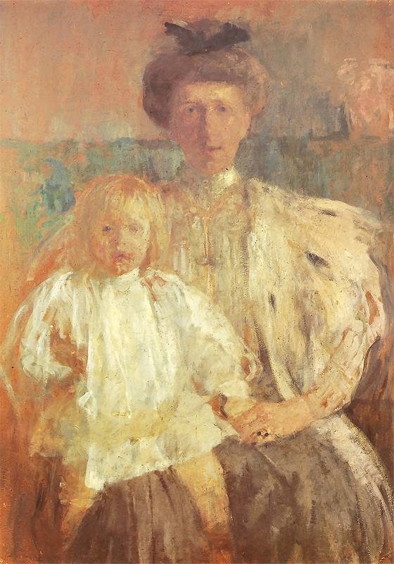 Julia Pugetowa with Her Son by Olga Boznas„ska,A3(16x12")Poster