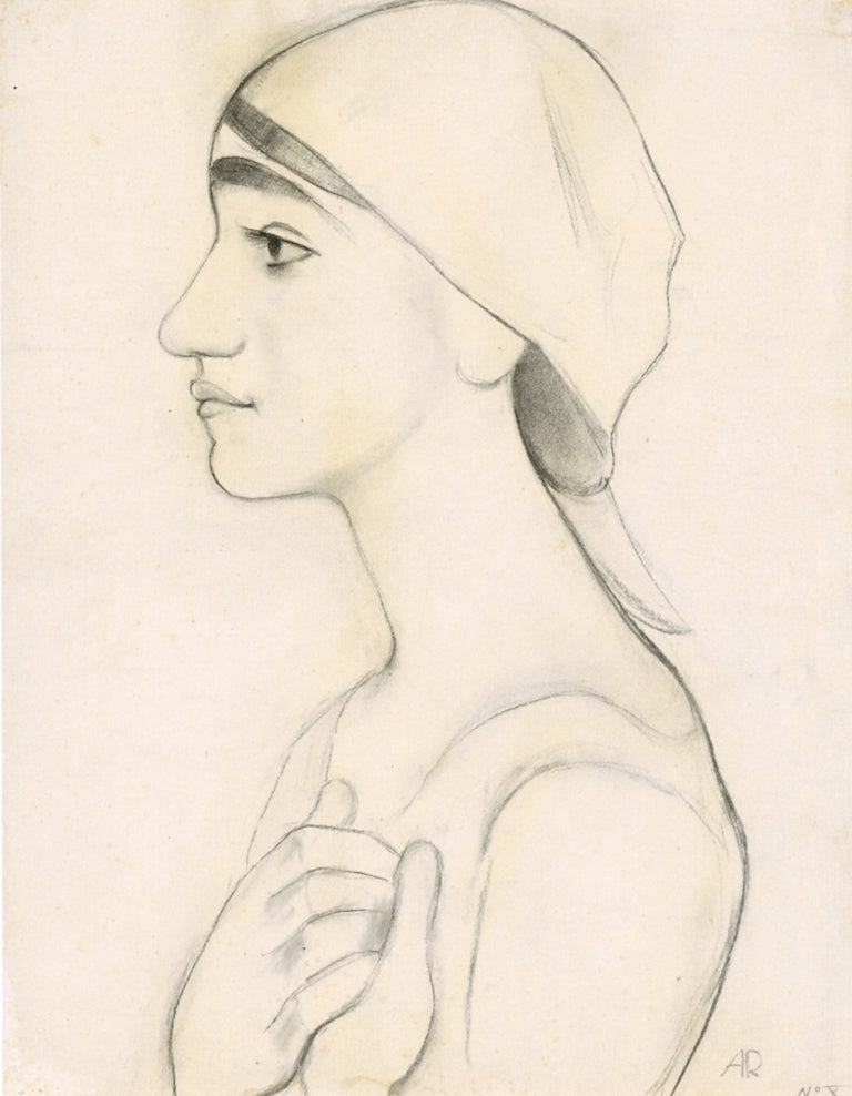 Portrait of Bertha, vintage artwork by Anita Ree, 12x8" (A4) Poster