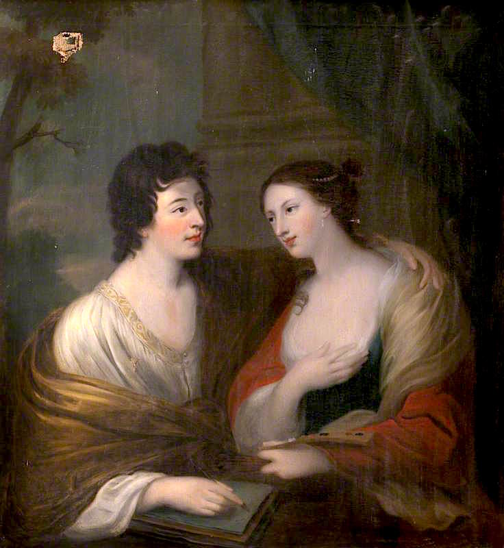 Rhoda Delaval and Her Brother, Sir Francis Blake Delaval, as 'Painting and Poetry', vintage artwork by Rhoda Delaval, 12x8" (A4) Poster