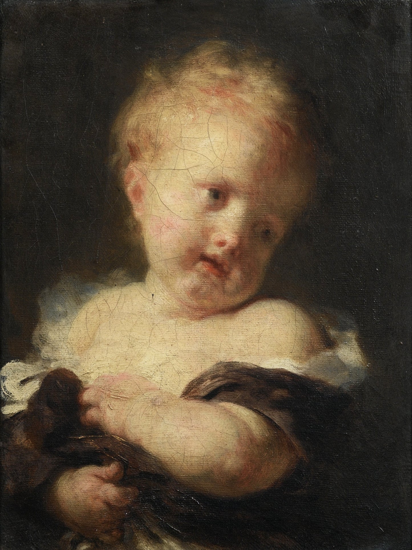 The Blond Child, vintage artwork by Jean-Honore Fragonard, 12x8" (A4) Poster