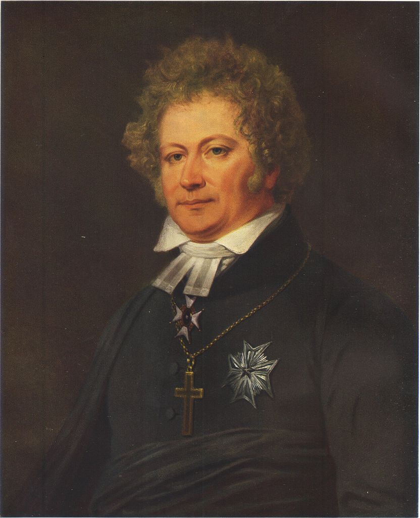 Poet Esaias Tegner, vintage artwork by Johan Gustaf Sandberg, 12x8" (A4) Poster