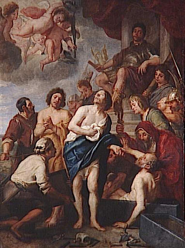 Martyrdom of the Four Crowned, vintage artwork by Gaspard de Crayer, 12x8" (A4) Poster