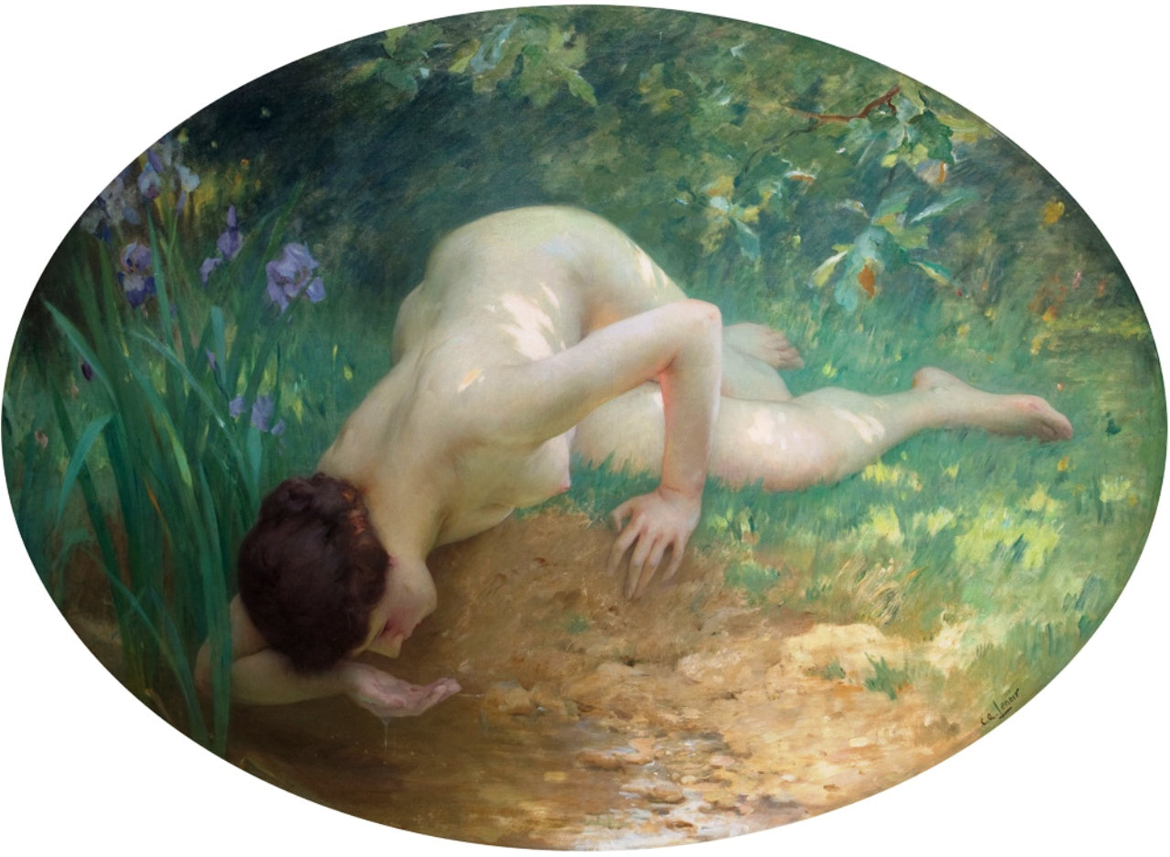 Bathing Girl by Charles-Amable Lenoir,A3(16x12")Poster