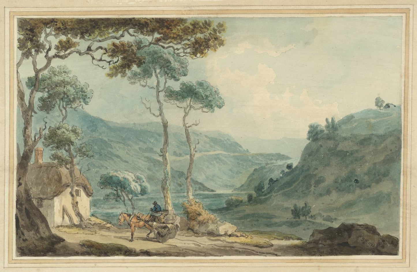 Enniskerry, vintage artwork by Francis Wheatley, 12x8" (A4) Poster
