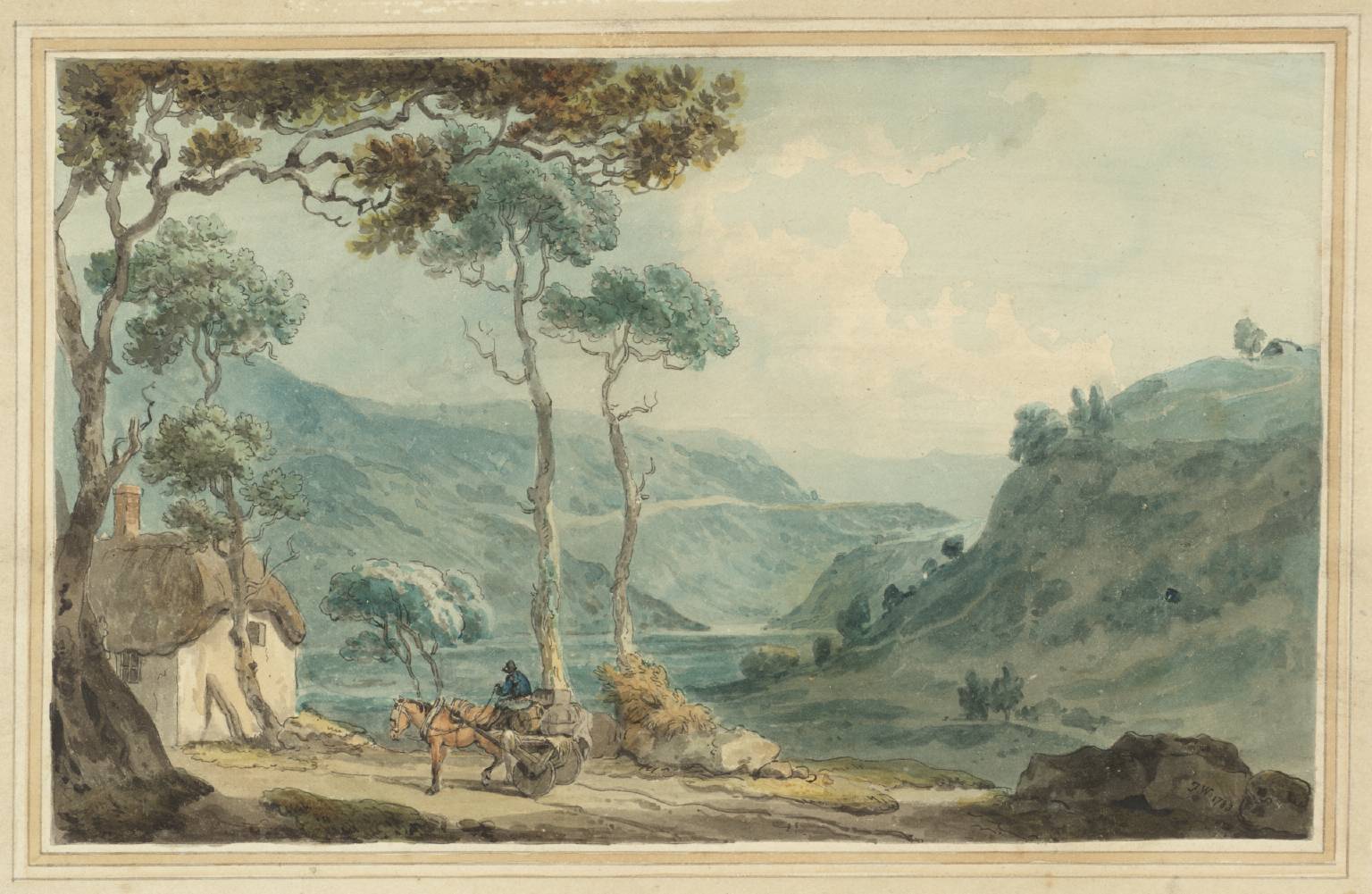 Enniskerry, vintage artwork by Francis Wheatley, 12x8" (A4) Poster