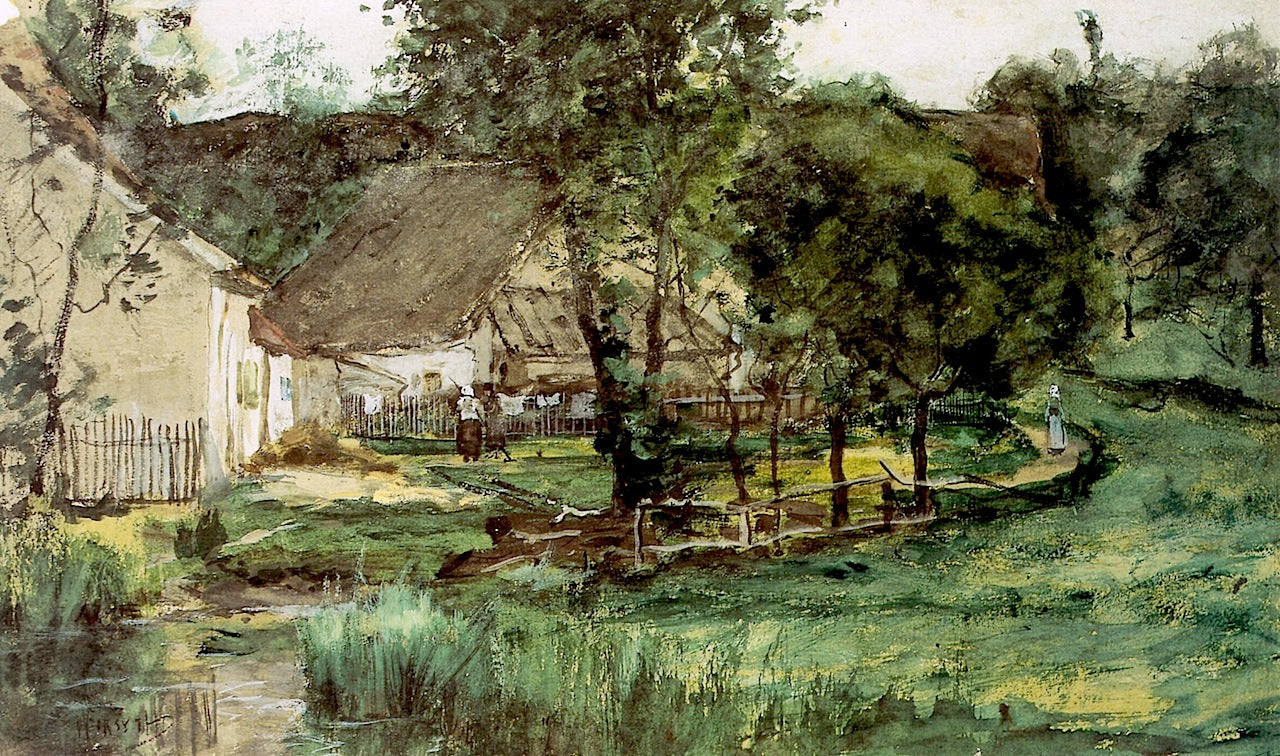 Bavarian Backyards - Dachau by William Forsyth,A3(16x12")Poster