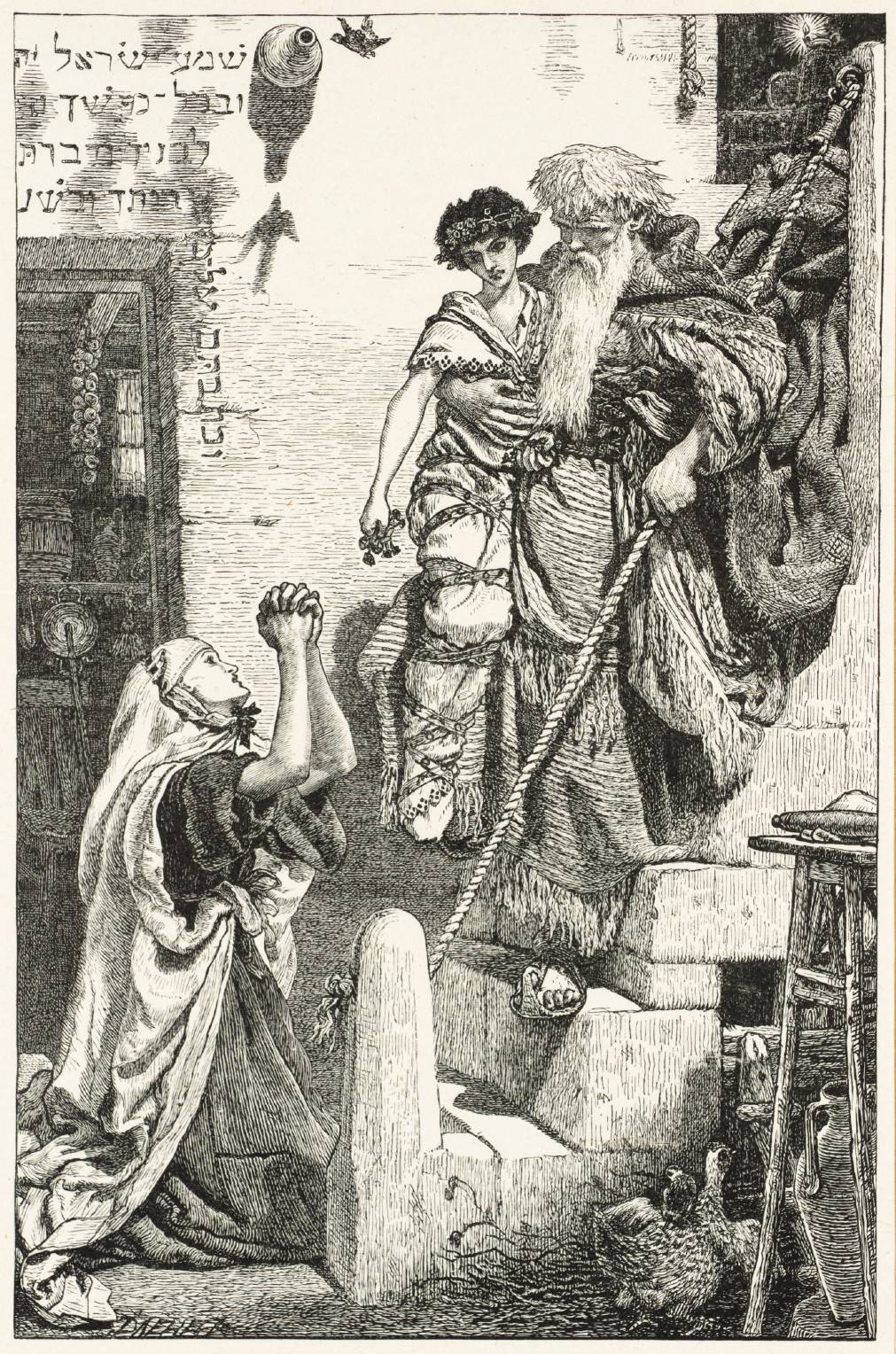 Elijah and the Widow’s Son, vintage artwork by Ford Madox Brown, A3 (16x12") Poster Print