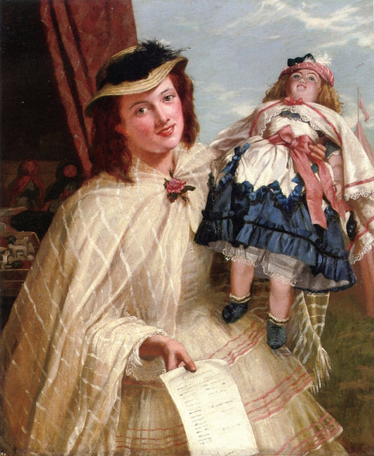 The Doll Seller, vintage artwork by Henry Nelson ONeil, A3 (16x12") Poster Print
