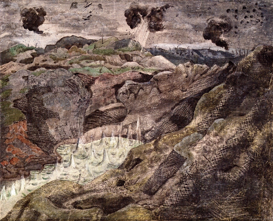 The Landscape, Hill, vintage artwork by Paul Nash, 12x8" (A4) Poster