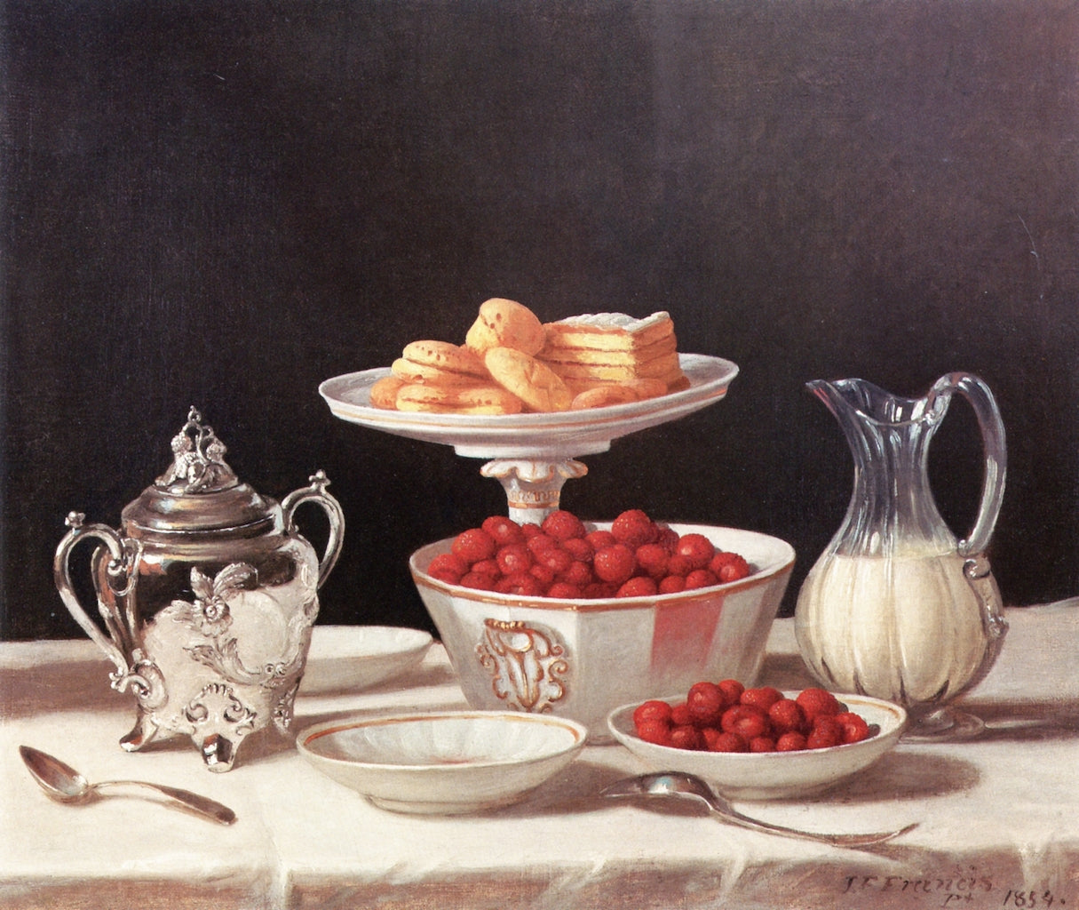 Dessert Still Life, vintage artwork by John F. Francis, A3 (16x12") Poster Print