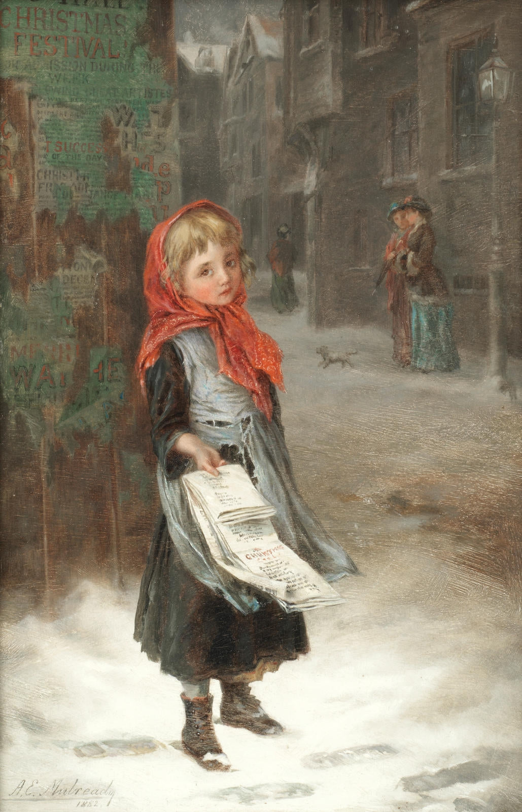 Buy a Christmas Carol, vintage artwork by Augustus Edwin Mulready, 12x8" (A4) Poster