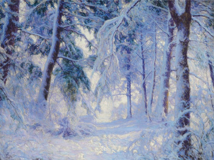 Winter Forest, vintage artwork by Walter Launt Palmer, 12x8" (A4) Poster
