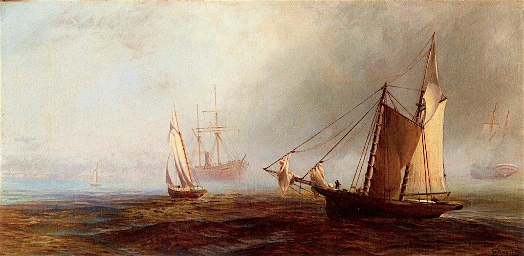 Off Cape Cod, vintage artwork by Arthur Quartley, 12x8" (A4) Poster