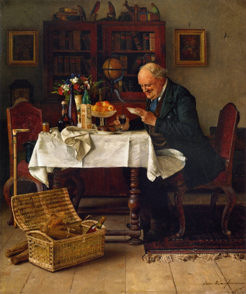 The Bachelor's Birthday by Isidor Kaufmann,A3(16x12")Poster