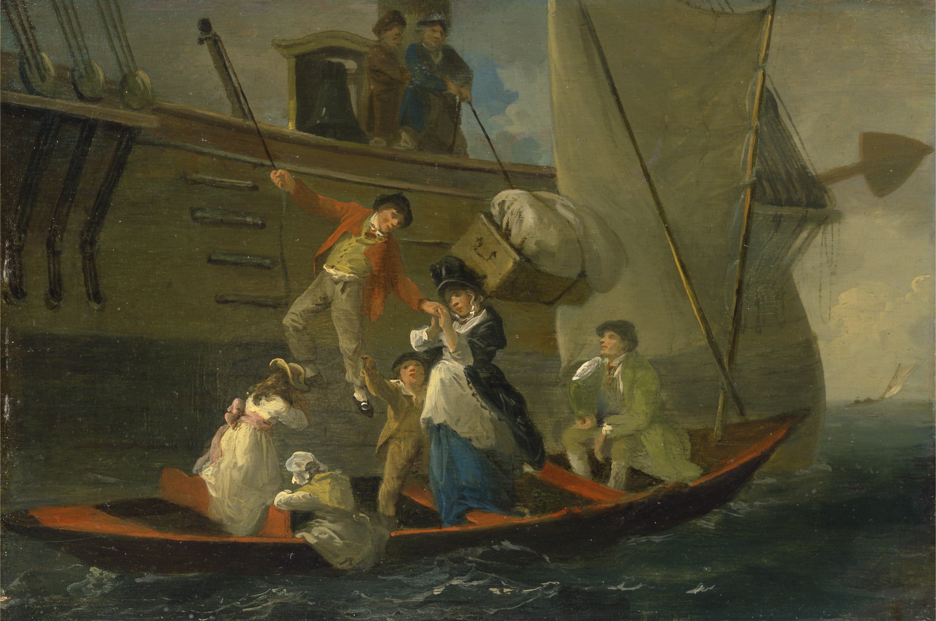 A Married Sailor's Adieu, vintage artwork by Julius Caesar Ibbetson, 12x8" (A4) Poster
