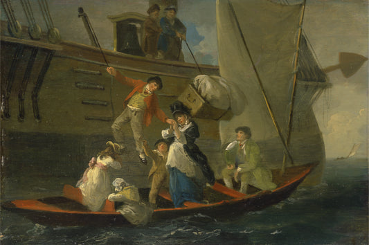 A Married Sailor's Adieu, vintage artwork by Julius Caesar Ibbetson, 12x8" (A4) Poster
