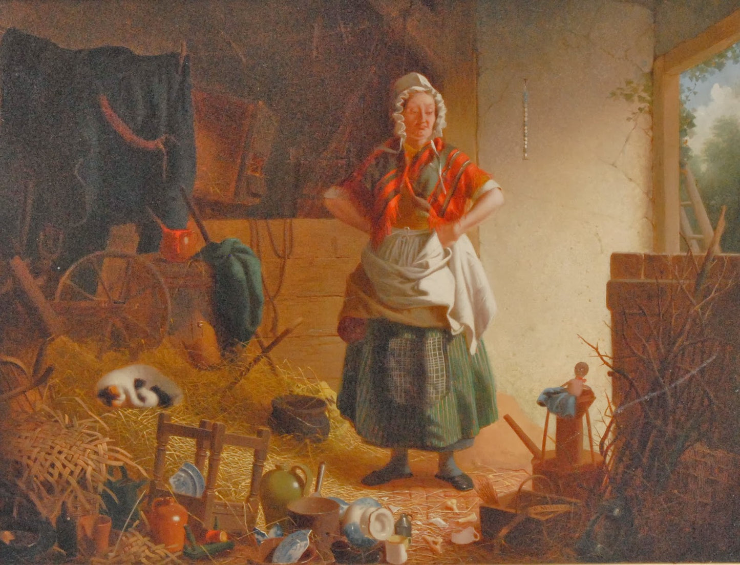 Devastation in the Barn, vintage artwork by William Edward Millner, 12x8" (A4) Poster