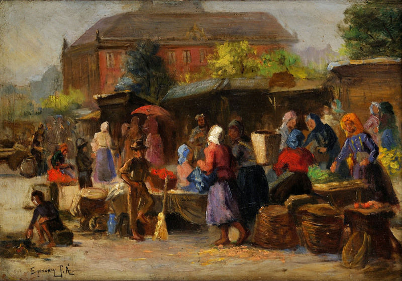 At the Market by Agost Egervary-Potemkin,A3(16x12")Poster