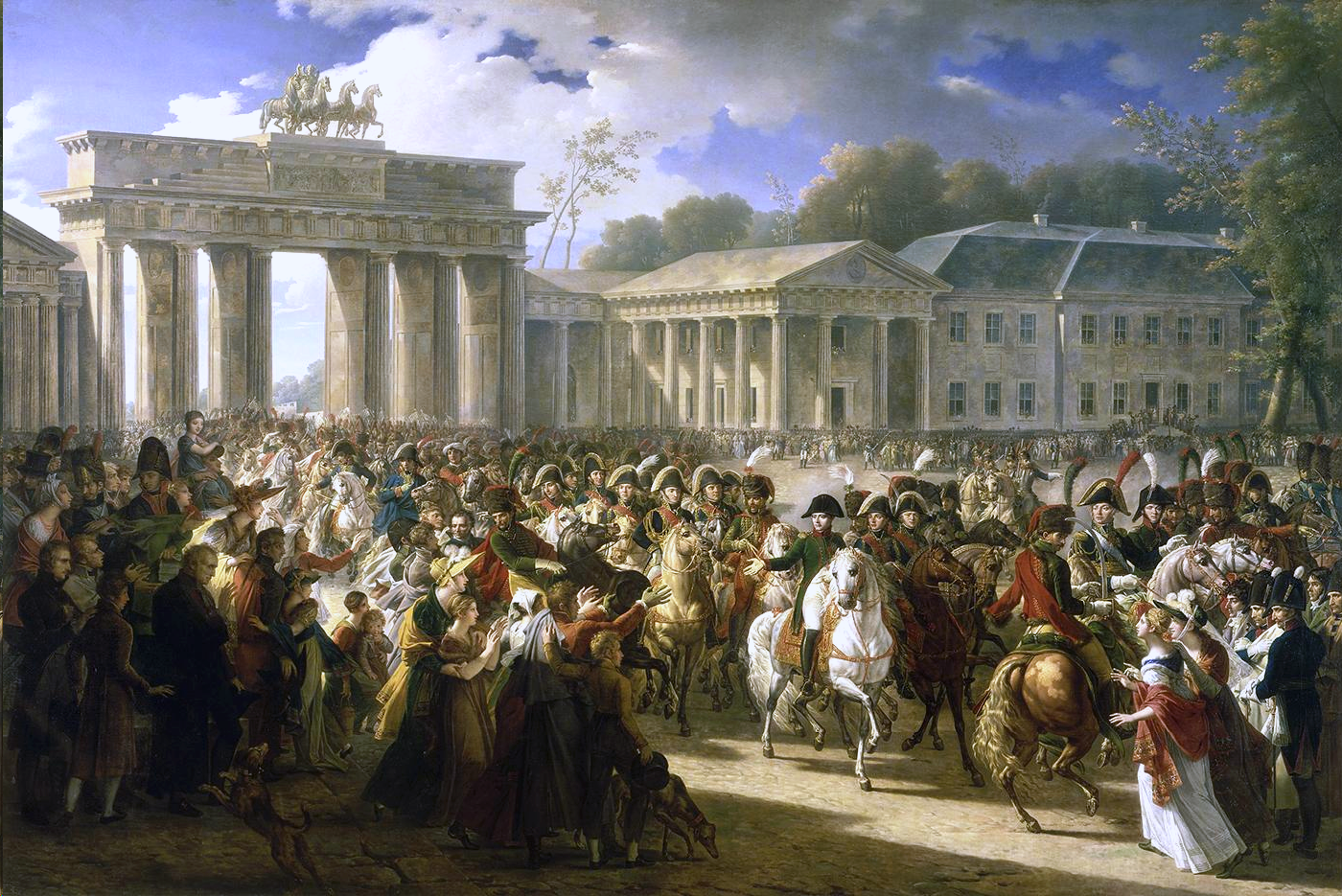 Napoleon in Berlin, vintage artwork by Charles Meynier, 12x8" (A4) Poster