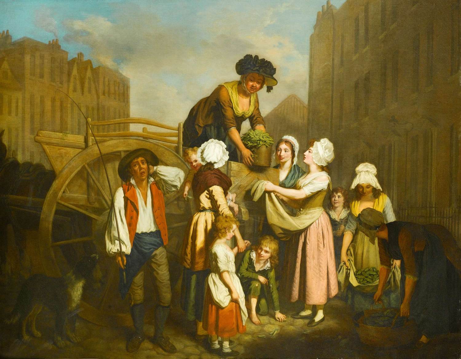 Fresh Gathered Peas, vintage artwork by Francis Wheatley, 12x8" (A4) Poster