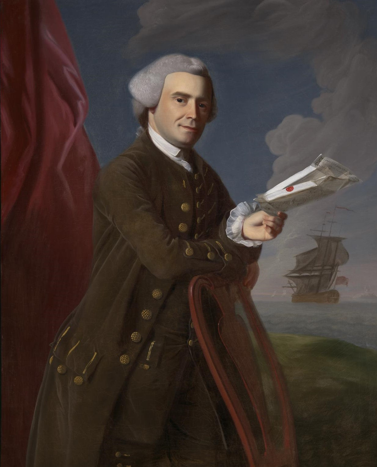 John Amory, vintage artwork by John Singleton Copley, 12x8" (A4) Poster