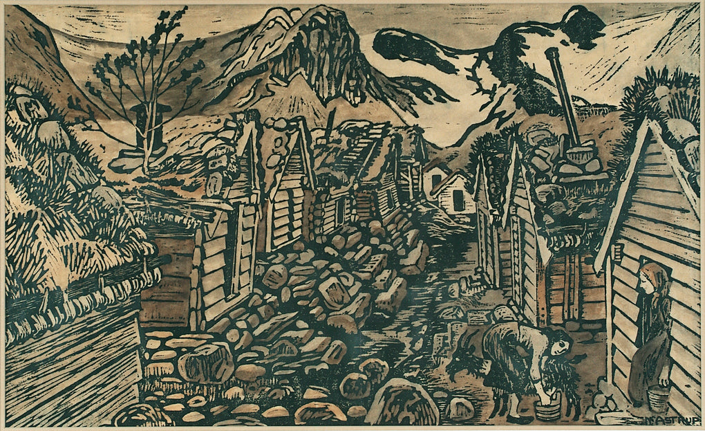 The Befring Farms by Nicolai Astrup,16x12(A3) Poster
