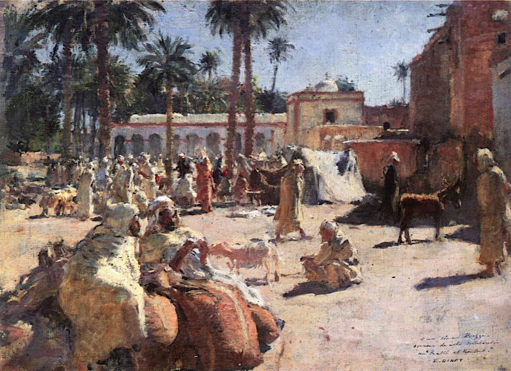 Market at Boy Said by etienne Nasreddine Dinet,A3(16x12")Poster