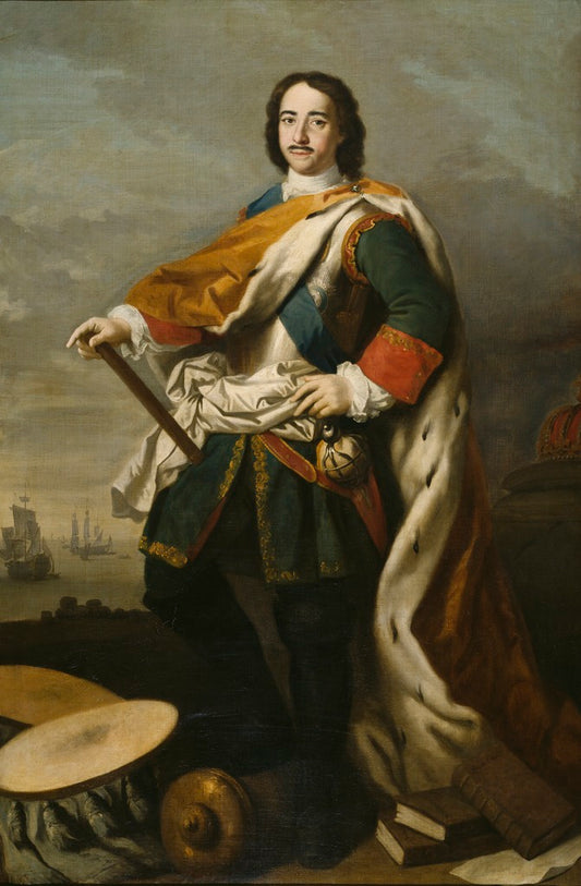 Portrait of Peter I, vintage artwork by Jacopo Amigoni, 12x8" (A4) Poster