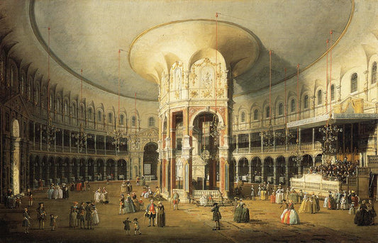 The Rotunda of Ranelagh House, vintage artwork by Canaletto, 12x8" (A4) Poster