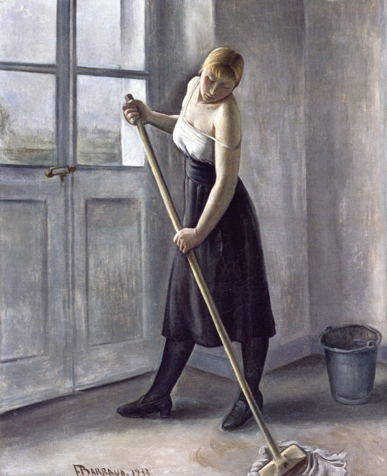 Girl at Work by François-Emile Barraud,16x12(A3) Poster