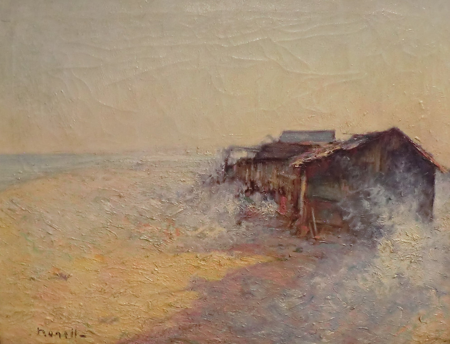 Playa de Pekin, vintage artwork by Isidro Nonell Monturiol, 12x8" (A4) Poster