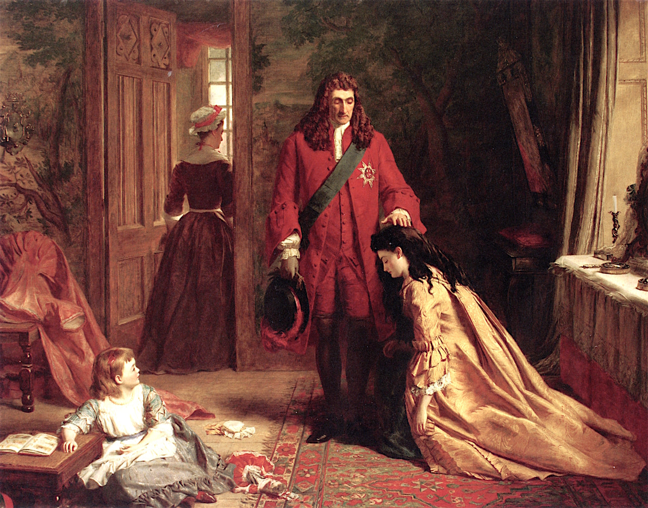 An Incident in the Life of Lady Mary Wortley Montague, vintage artwork by William Powell Frith, A3 (16x12") Poster Print