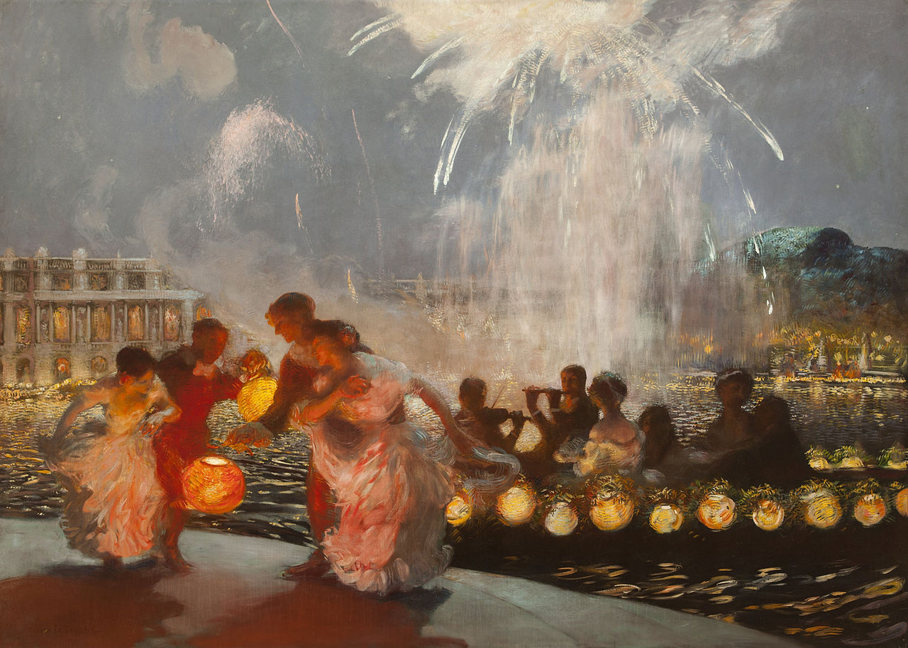 The Joyous Festival, vintage artwork by Gaston La Touche, 12x8" (A4) Poster