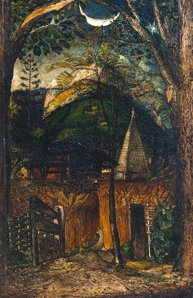 A Hilly Scene, vintage artwork by Samuel Palmer, A3 (16x12") Poster Print