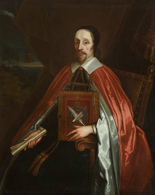Christopher Wren (1589–1658), DD, vintage artwork by British School 17th Century - Unknown, 12x8" (A4) Poster