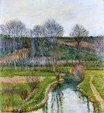 The Risle River at Beaumont-le-Roger, in Autumn, vintage artwork by Blanche Hoschede-Monet, 12x8" (A4) Poster