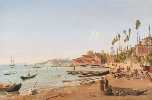 View of Istanbul, vintage artwork by Frans Vervloet, A3 (16x12") Poster Print