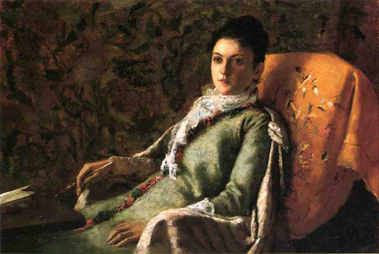 A Special Correspondent, vintage artwork by Thomas Hovenden, 12x8" (A4) Poster