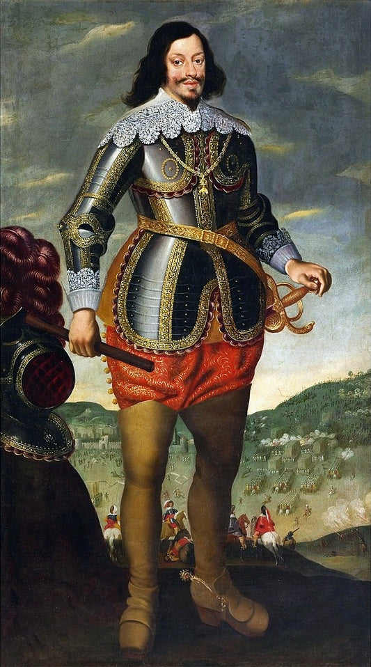 Portrait of Ferdinand III Habsburg, vintage artwork by Frans Luyckx, 12x8" (A4) Poster