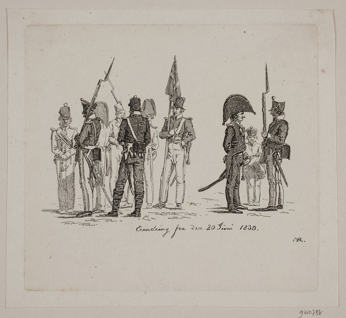 The City Militia of Thisted, vintage artwork by Martinus Rørby e, A3 (16x12") Poster Print